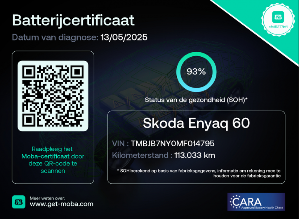 SKODA-ENYAQ-60 - Carplay, Stoelverwaming, Cruise, SOH 93%